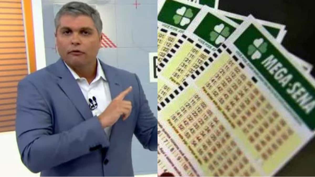 Joel Datena se choca com atitude de rapaz que venceu grande prêmio da Mega-Sena (Foto: Reprodução/ Montagem)