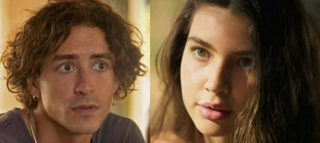 Pantanal - Juma (Alanis Guillen) faz revelação bombástica e deixa Jove (Jesuíta Barbosa) em pânico ao anunciar volta de Maria Marruá (Foto: Reprodução / Globo)