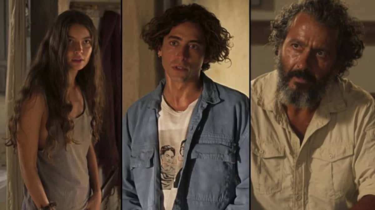 Pantanal: Juma (Alanis Guillen) ‘chuta’ Jove (Jesuíta Barbosa) após parto, decide ficar na tapera e José Leôncio (Marcos Palmeira) se revolta (Foto: Reprodução / Globo)