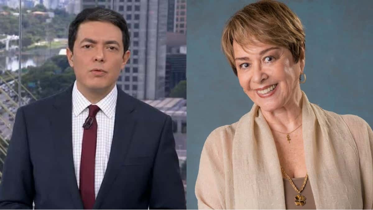 Alan Severiano dá notícia sobre Nívea Maria no SP1 (Reprodução/ Globo)