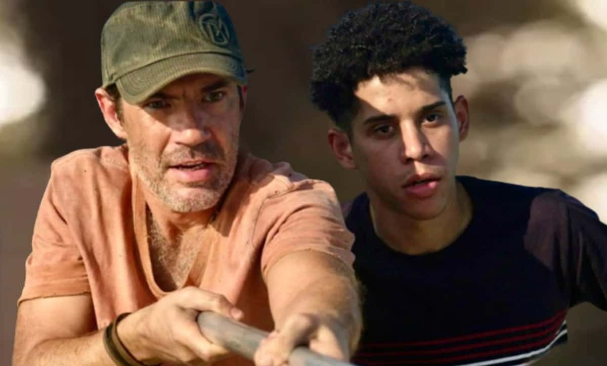 Solano (Rafael Sieg) vai destroçar todas as sucuris da região para tentar provar uma mentira em Pantanal (Foto: Reprodução / Globo / Montagem TV Foco)