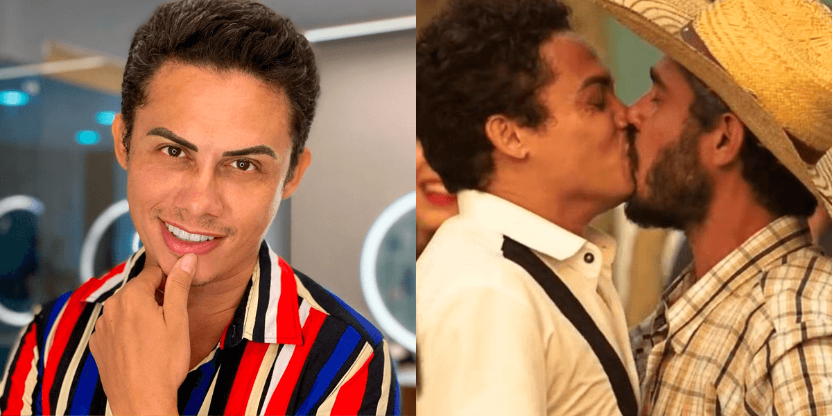 Ator Silvero Pereira - Beijo Gay em Pantanal (foto: reprodução)