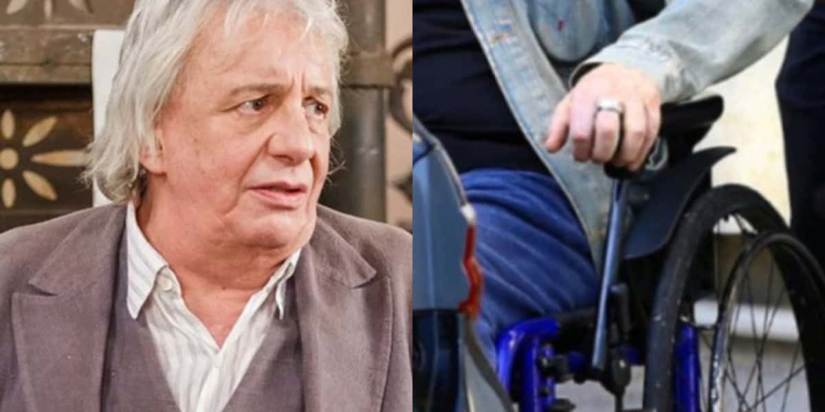Marco Nanini choca o público ao aparecer em uma cadeira de rodas (Foto Reprodução/Montagem/Tv Foco)