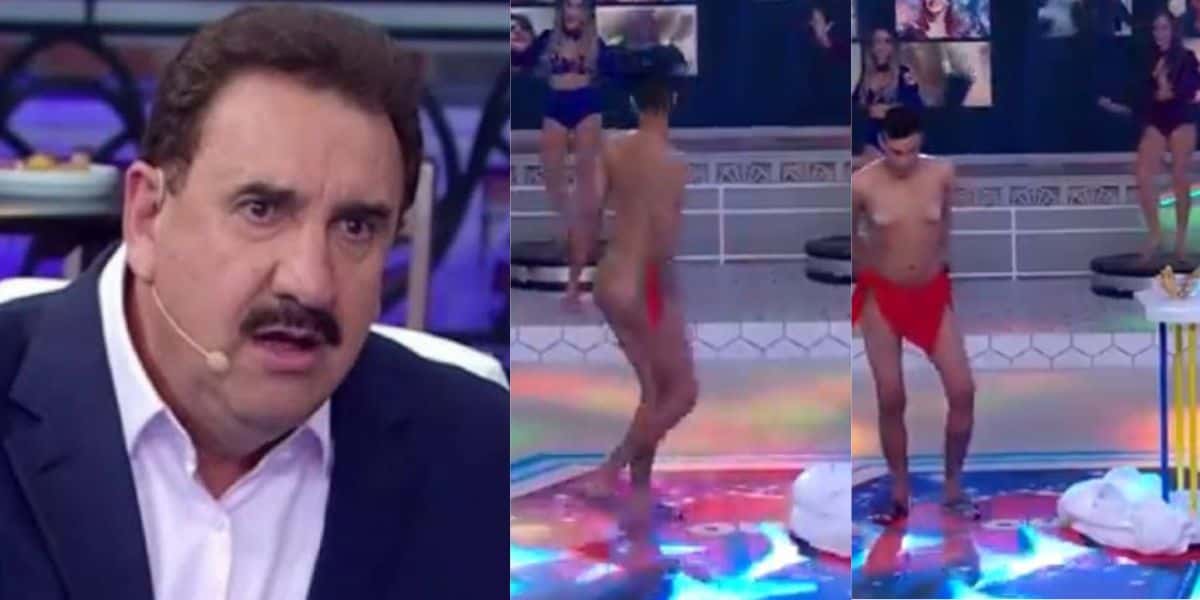 Ratinho ousou pesado no SBT e colocar no ar homem descansando banana apenas com o ânus ao vivo - Reprodução