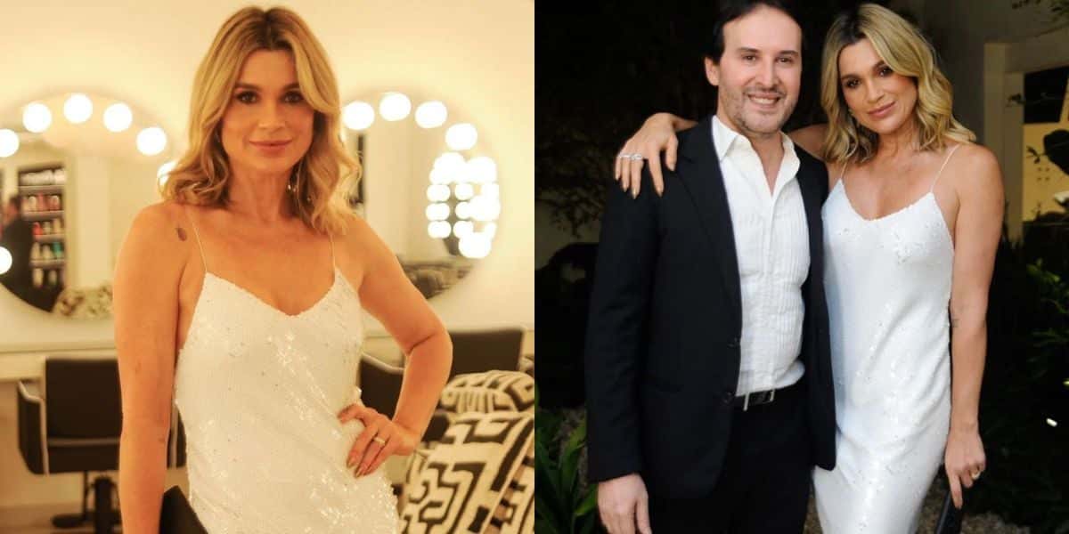 Flávia Alessandra na inauguração do seu salão de beleza