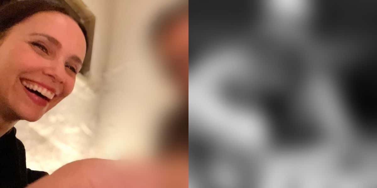 Débora Falabella ao lado de seu namorado (Reprodução)