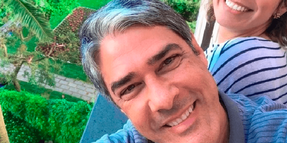 Apresentador William Bonner se declara para sua esposa. (Foto: Reprodução)