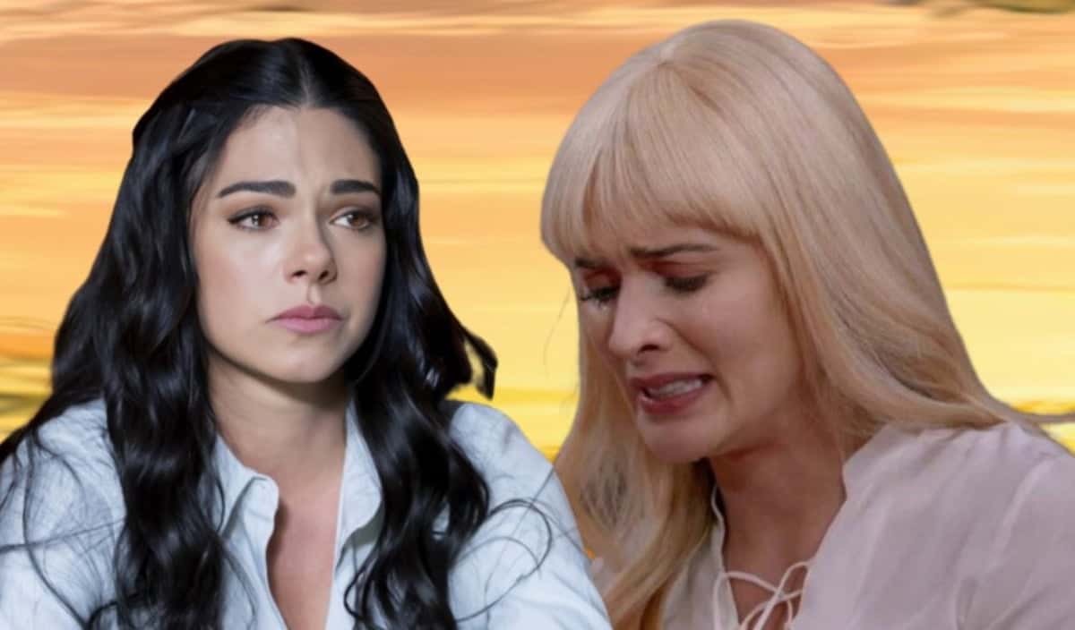 A Desalmada - Fernanda (Livia Brito) encontra Isabela no chão, a leva para o hospital, mas não impede desgraça (Foto: Reprodução / Las Estrellas / Montagem TV Foco)
