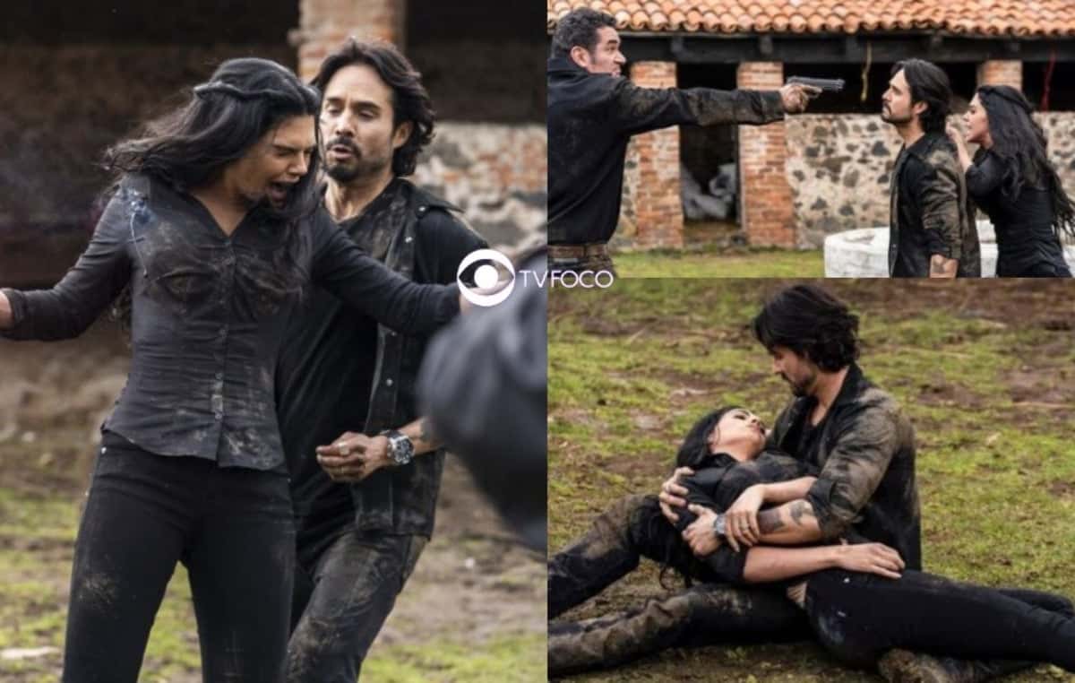 Luto em A Desalmada - Fernanda morre no final da novela? César e Rafael choram após Otávio acabar com a mocinha (Foto: Reprodução / Las Estrellas / Montagem TV Foco)