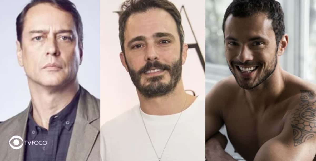 Adriano Toloza, Marcello Antony e Thiago Rodrigues já foram galãs de novelas na Globo e estão no elenco de Valor da Vida, próxima produção da Band (Foto: Reprodução / Band / Montagem TV Foco)