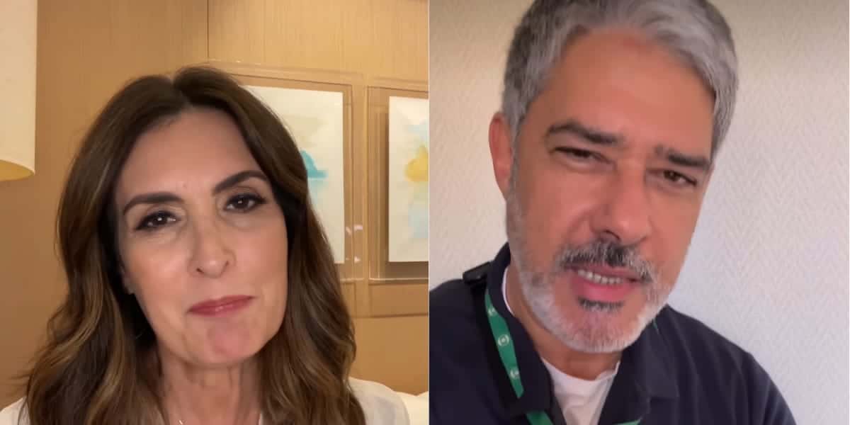 Fátima Bernardes e William Bonner (Reprodução: Montagem TV Foco)