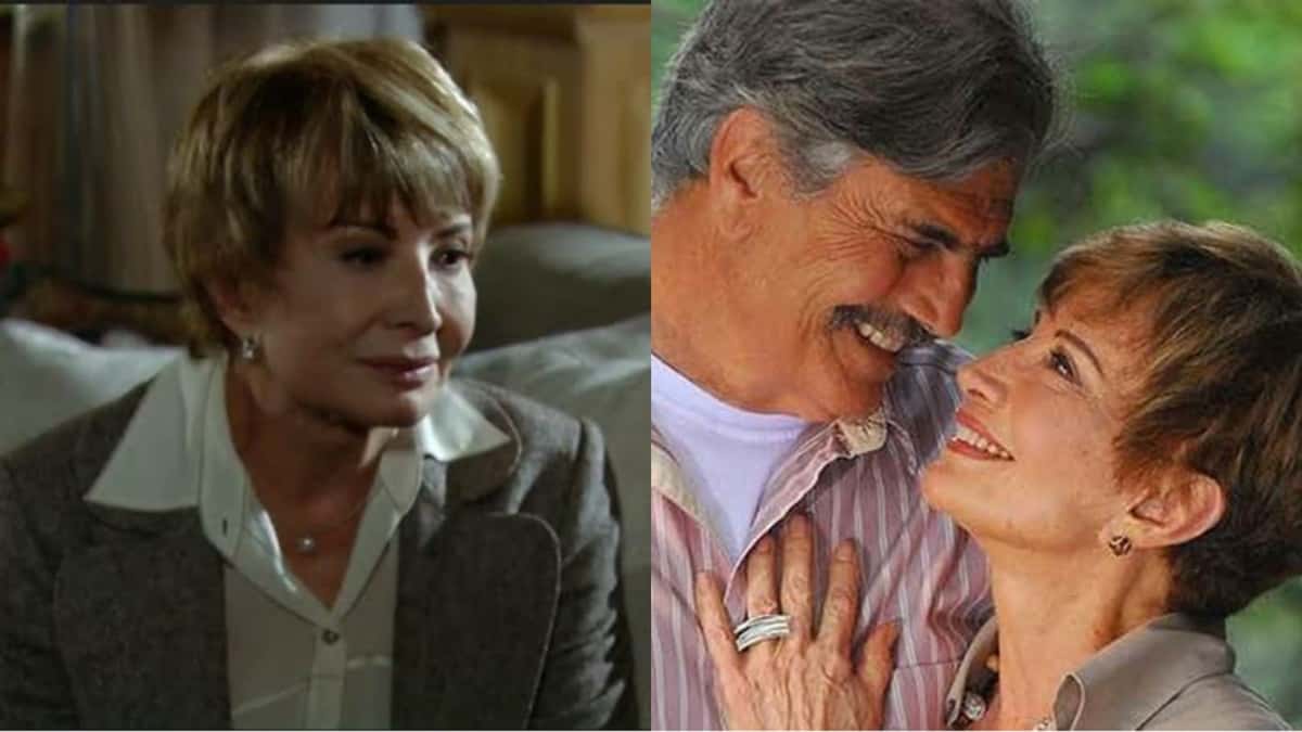Glória Menezes em cena de A Favorita e com seu par romântico Tarcísio Meira (Reprodução/ Globo)