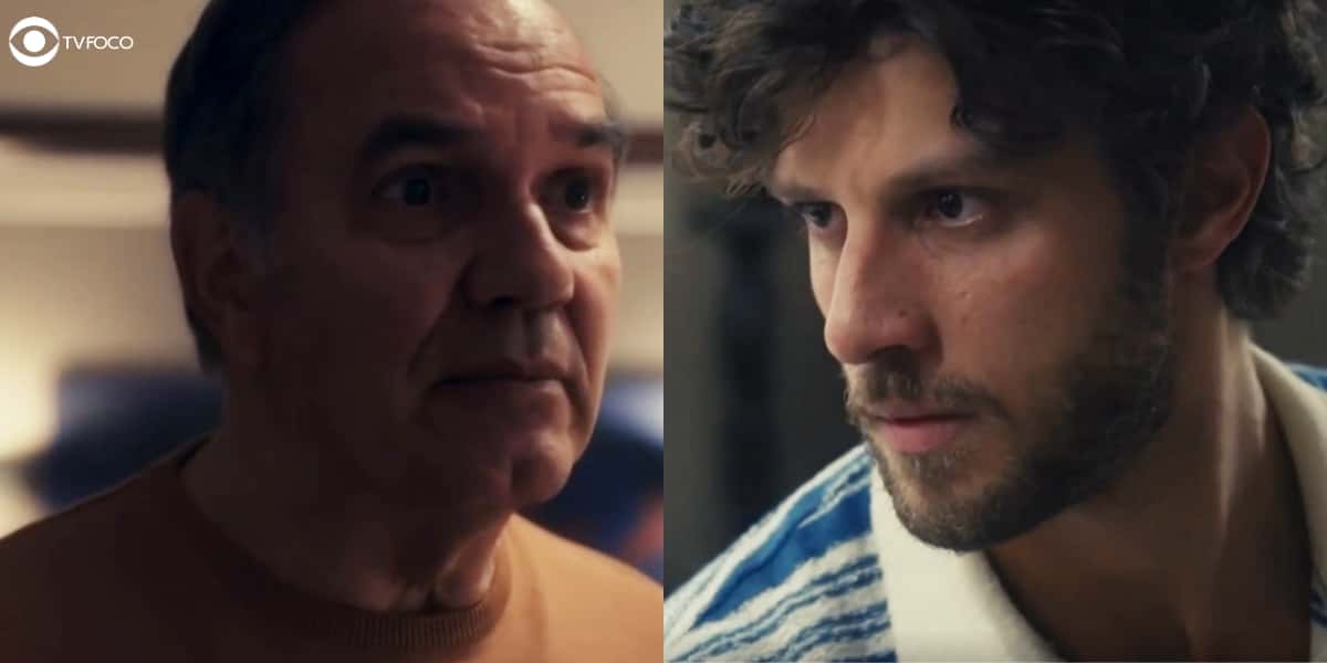 Guerra e Ari na novela Travessia (Foto: Colagem/Thais Teles/Reprodução/Globo)
