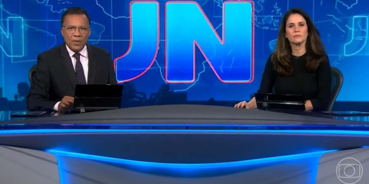 Heraldo Pereira e Ana Luíza Guimarães comandaram o Jornal Nacional (Foto: Reprodução)