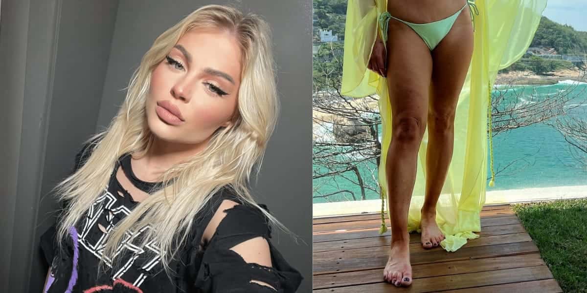 Mãe de Luísa Sonza surgiu de fio-dental aos 51 anos e esbanja beleza (Reprodução: Montagem TV Foco)