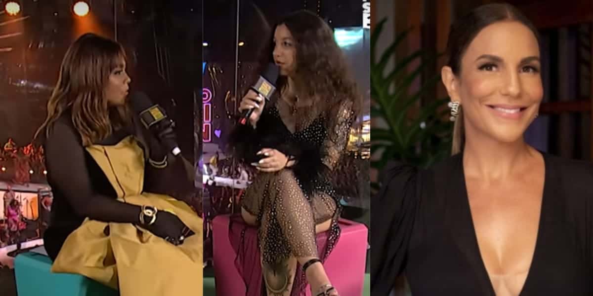 Blogueirinha faz Priscilla Alcântara soltar segredo do programa de Ivete (Reprodução: Montagem TV Foco)