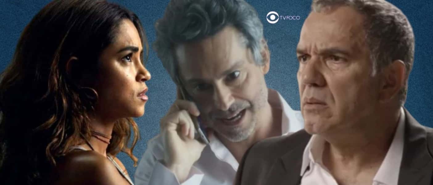 Travessia - Brisa jura de pé juntos inocência, Stenio desconfia de Oto e Guerra encurrala Ari (Foto: Reprodução / Globo / Montagem TV Foco)