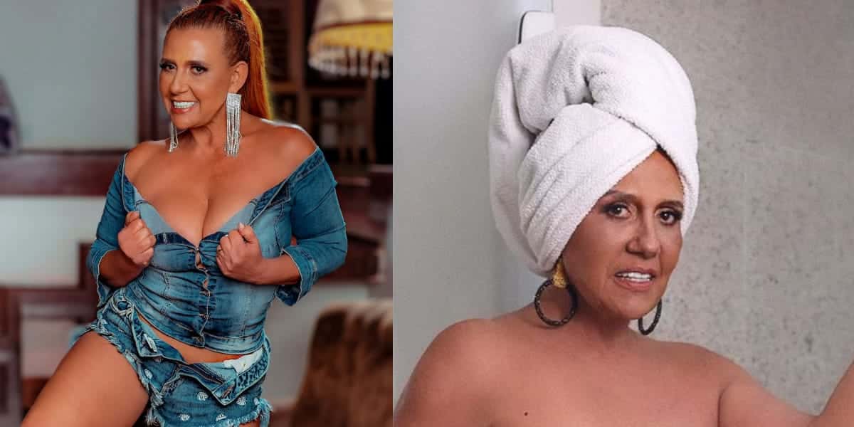 Rita Cadillac dispensa calcinha aos 68 anos (Reprodução: Montagem TV Foco)