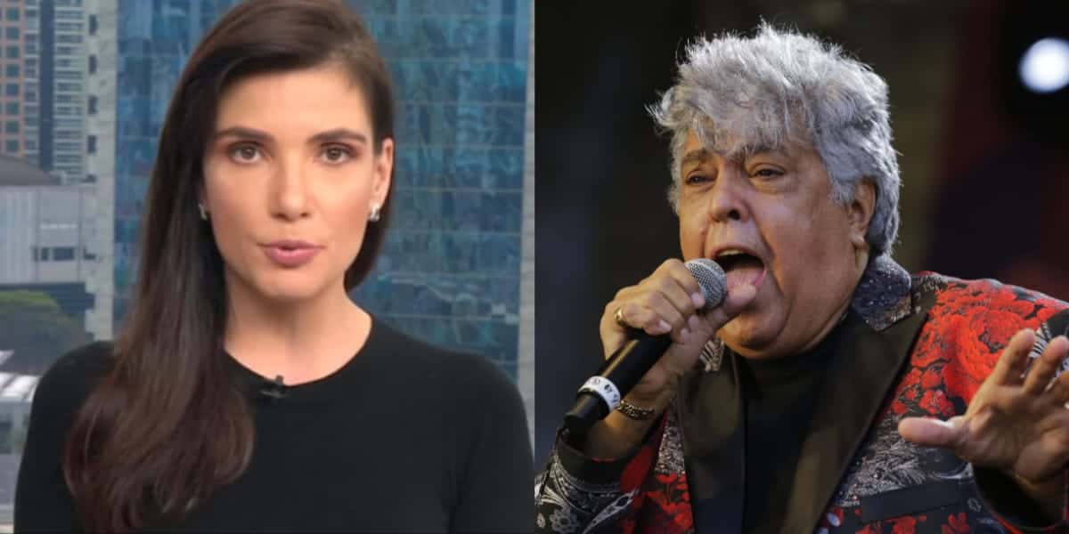 Sabina Simonato abre SP1 com notícia sobre Sidney Magal (Reprodução: Montagem TV Foco)