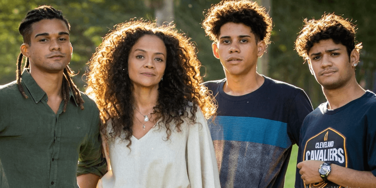 Esposa e filhos de Tenório em "Pantanal" (Foto: Reprodução)