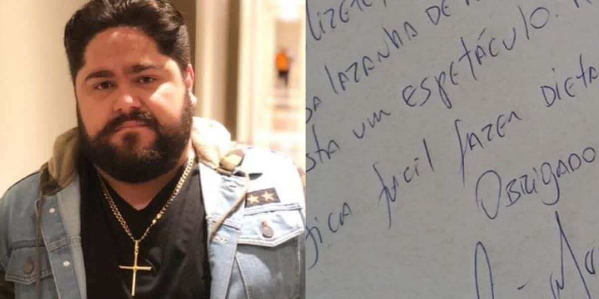 Luto: Cesar Menotti comunica morte da empregada e desabafa com bilhete de despedida: "Foi uma honra" - Foto Reprodução