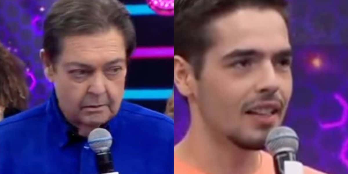 Faustão fecha cara e desaprova publicamente fala do próprio filho na Band: “Me põe nessa situação” - Reprodução