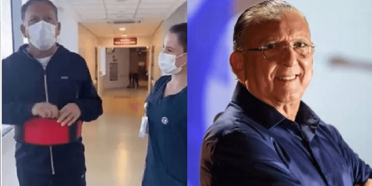 Dentro do hospital, Galvão Bueno faz vídeo com apelo ao Brasil (Foto: Divulgação)