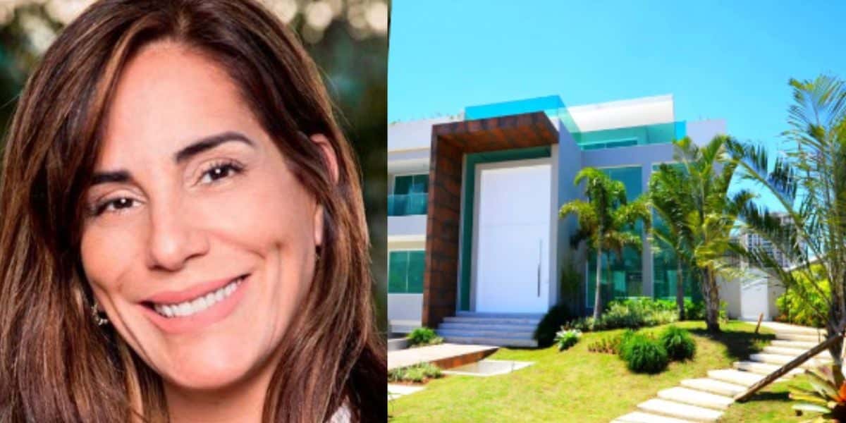 Porta gigantesca, chão de espelhos e piscina absurda: a mansão que Glória Pires vive é de cair o queixo (Foto: Reprodução)