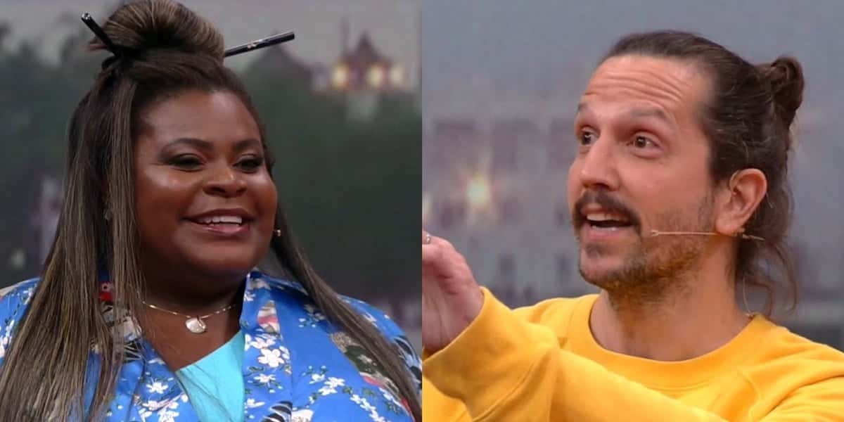 Jojo Todynho e Vladmir Brichta na Central da Copa (Foto: Reprodução / TV Globo)