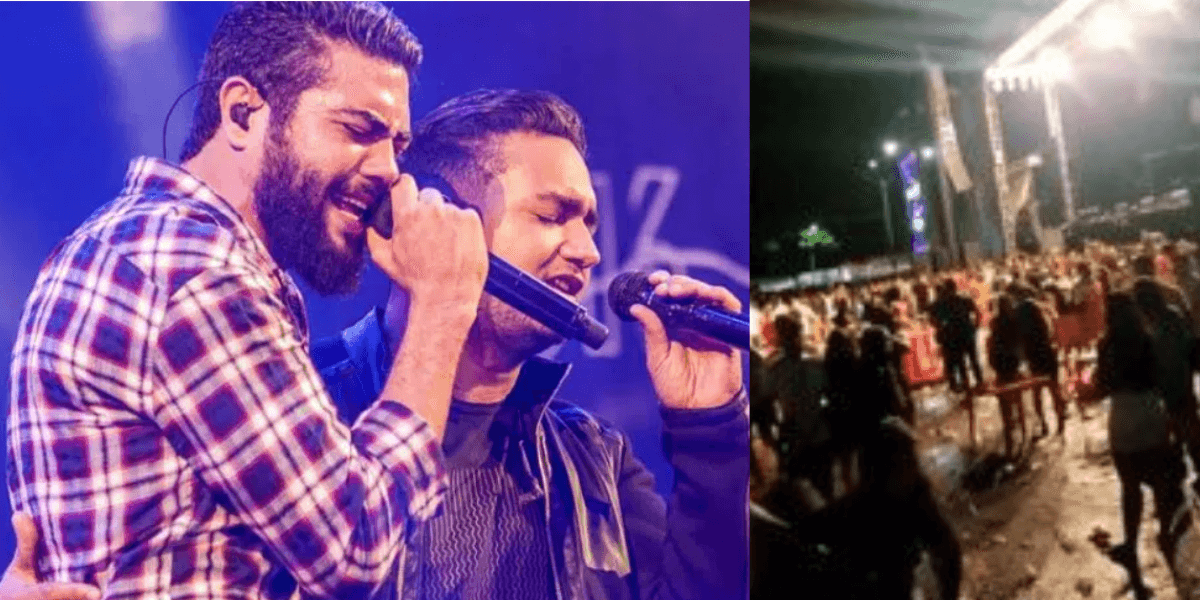 Show de Henrique e Juliano é encerrado após homem fazer disparos com arma de fogo (Foto: Reprodução)
