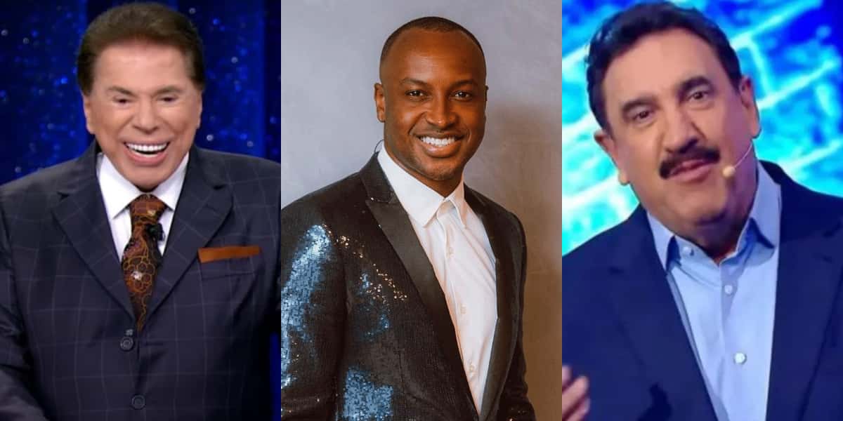 Thiaguinho, Silvio Santos e Ratinho (Foto: Reprodução)