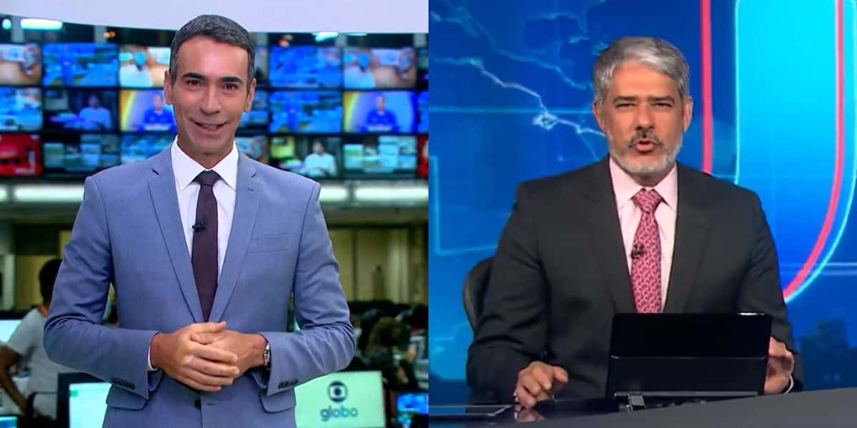 César Tralli e William Bonner (Montagem: TV Foco)