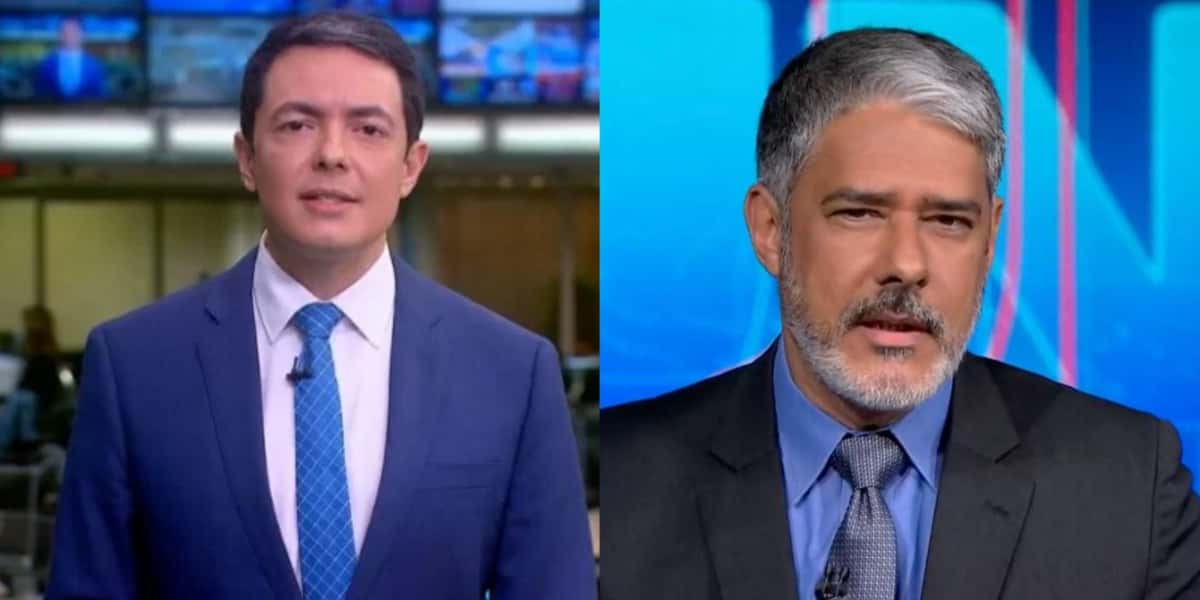 Alan Severiano e William Bonner são jornalistas da Globo (Foto: Reprodução)