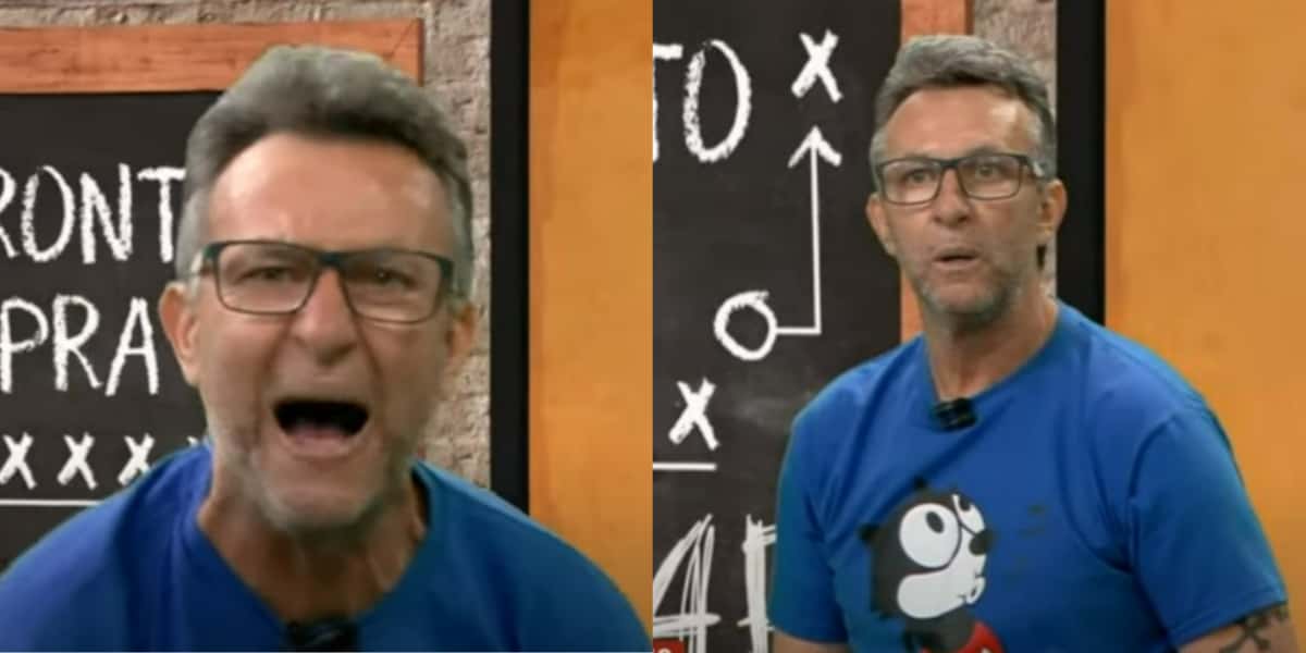Neto se descontrolou no "Os Donos da Bola" (Foto: Reprodução/Band)