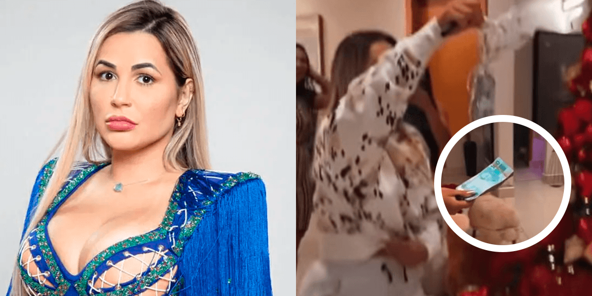 Deolane é duramente criticada após aparecer dando dinheiro para segurança (Foto: Reprodução)