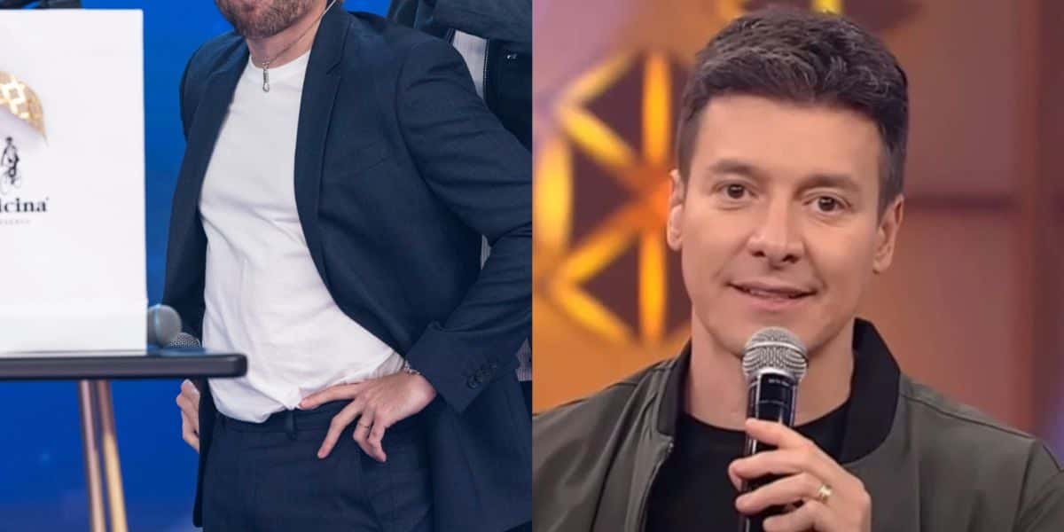 Rodrigo Faro dá presente a galã da Record, diz o que ouviu em camarim e ator chora: "Tá difícil falar" - Foto Reprodução