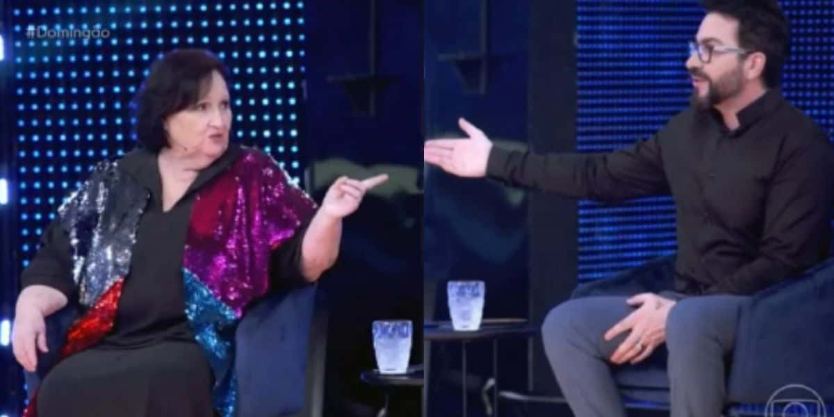 Atitude de Padre com dona Déa, ao vivo, no Domingão deixou muitos sem entender: "Me respeita" - Foto: Reprodução