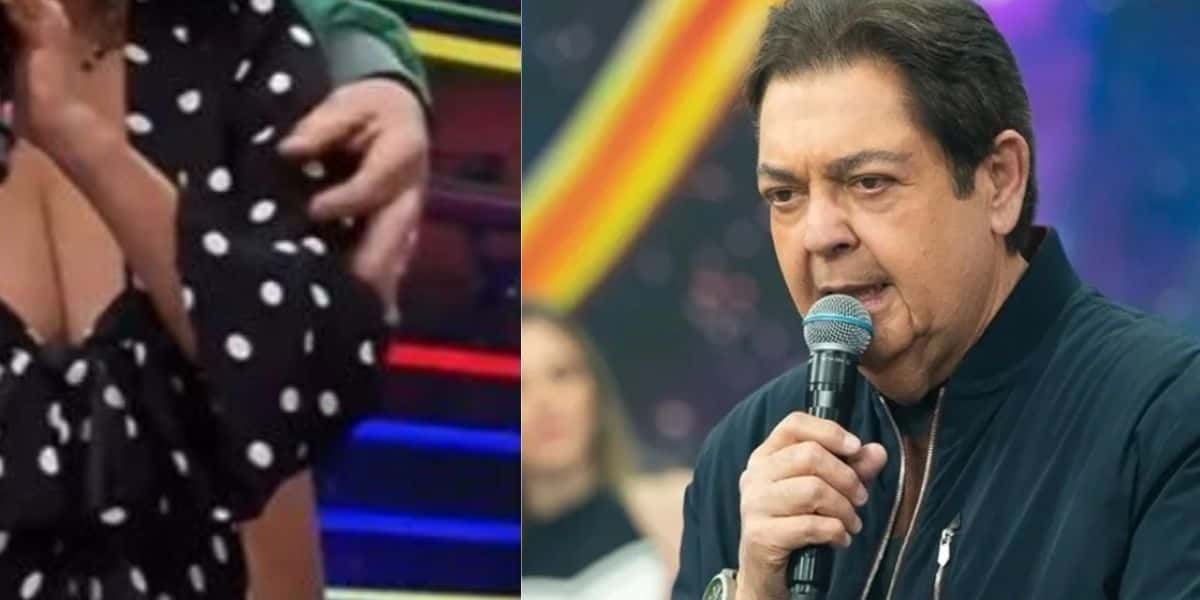 Faustão fica sem jeito com famosa se encostando nele na Band e constrange: "Ela fazia isso comigo" -Foto Reprodução