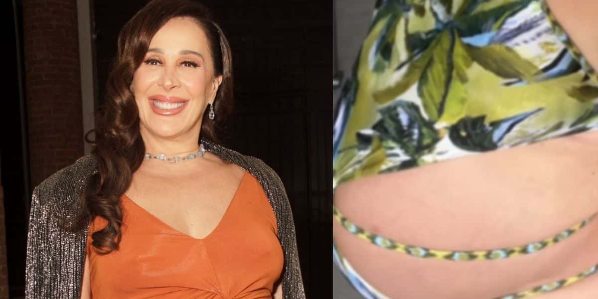 Grávida aos 56 anos, Claudia Raia aparece só de biquíni e tamanho da barriga choca seguidores - Foto Reprodução