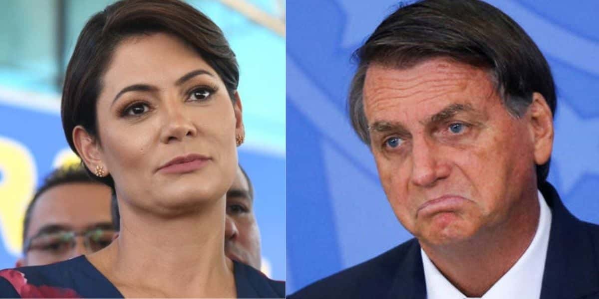 Michelle Bolsonaro e Jair Bolsonaro - Imagem: Montagem