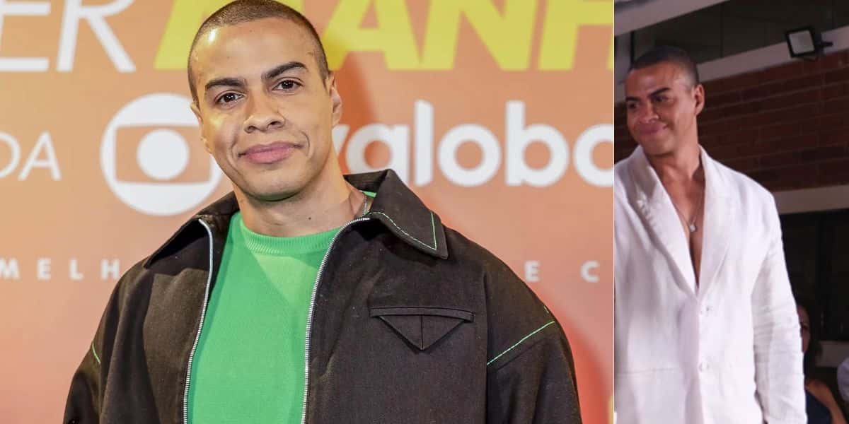 Recatado, Thiago Oliveira, do É de Casa, se casa com grande amor em cerimônia restrita e com o peito nu - Foto Reprodução