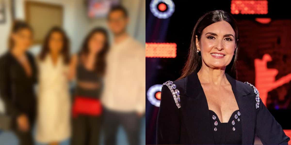 Fátima Bernardes posa ao lado dos filhos (Reprodução)