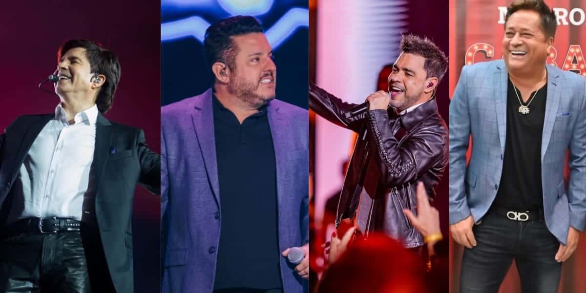 Cachês absurdos de Xororó, Bruno, Zezé Di Camargo e Leonardo (Reprodução: Montagem TV Foco)
