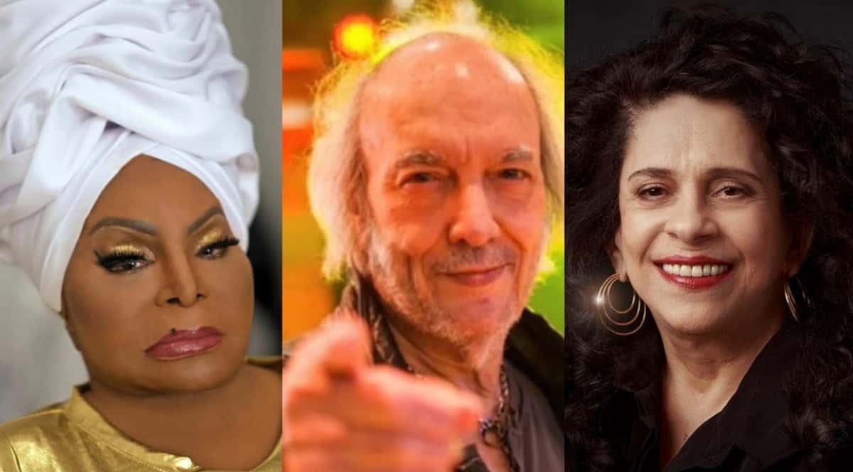 Fortunas de Elza Soares, Erasmo Carlos e Gal Costa chocam (Reprodução/ Montagem)