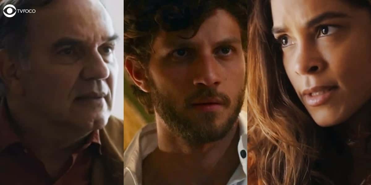 Guerra vira marionete em briga de Ari e Brisa em Travessia (Foto: Reprodução/Globo/Colagem/Thais Teles)