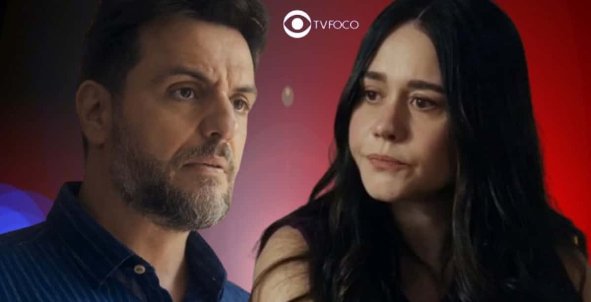 Travessia - Moretti incorpora o cramulhão, pisa em Guida sem dó e engana os policiais (Foto: Reprodução / Globo / Montagem TV Foco)