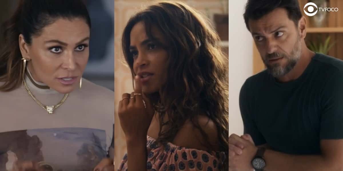 Helô vai dar alerta para Brisa sobre Moretti na novela Travessia (Foto: Reprodução/Globo/Colagem/Thais Teles)