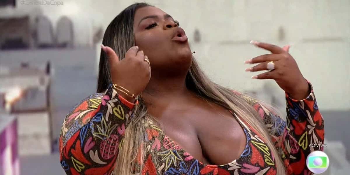 Jojo Todynho na Central da Copa (Foto: Reprodução / TV Globo)