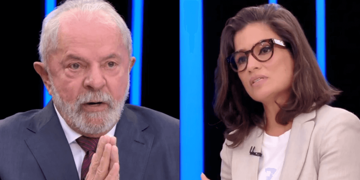 Lula e Renata Vasconcellos (Foto: Reprodução)