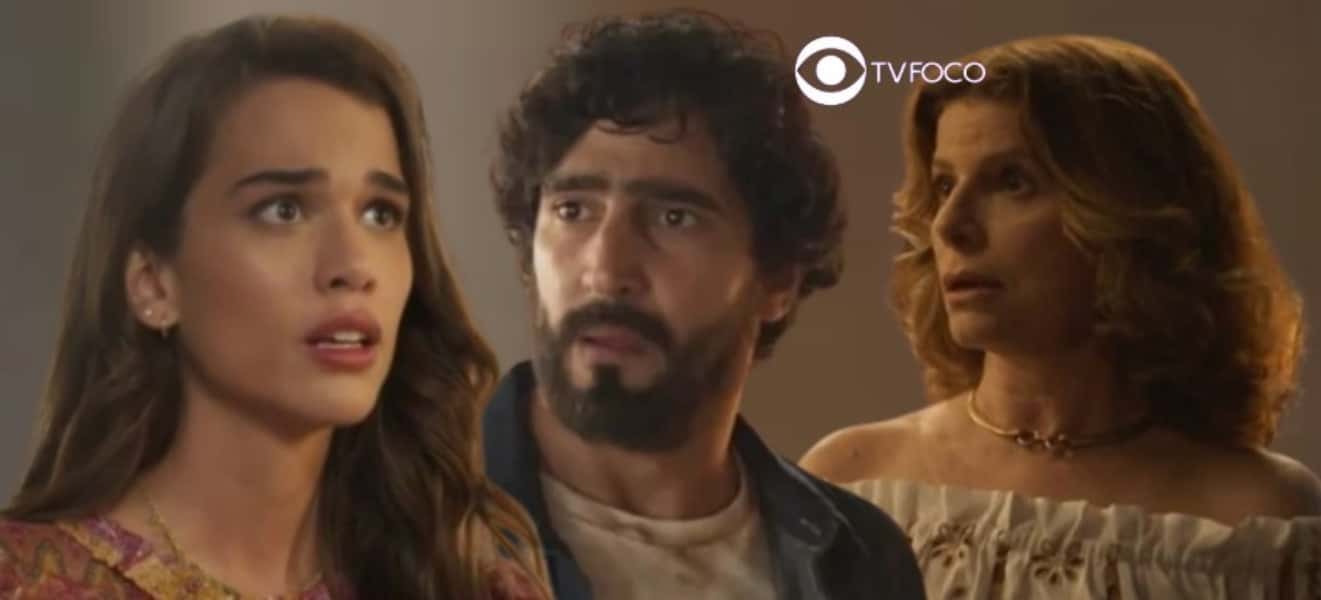 Mar do Sertão - Labibe sente ciúmes, Tertulinho é desmascarado e Deodora se vitimiza. Veja o resumo de sábado (17) (Foto: Reprodução / Globo / Montagem TV Foco)